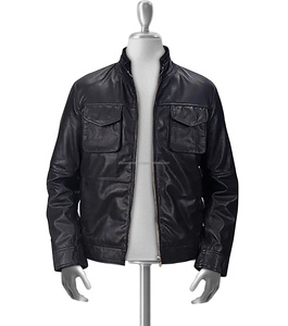Premium Genuine Leather Winter Casual Jackets for Men <b>Classic</b> Biker Style Motorcycle Western Coat At Factory Price - Product Image 4