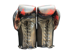 ถุงมือฝึกซ้อม No Boxing No Life ลายพรางเข้มสไตล์เม็กซิโก น้ำหนักเบา สำหรับซานด้า MMA  ถุงมือชกมวยแบบผูกเชือก No Boxing No Life - Product Image 3