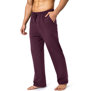Pantalones Deportivos de Color Sólido para Hombre, Joggers de Algodón Grueso, Cintura Elástica Cómoda, Ropa Casual para Estar en Casa, Diseño Elegante - Product Image 3