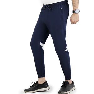 Blue Men Jogger Pants Elastic Waist <b>Drawstring</b> <b>Trousers</b> Casual Running Jogging Wear - Product Image 6