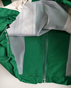 <b>Men</b>’s Color Block Windbreaker Tracksuit Set Green White Pink Panelled <b>Jacket</b> and Shorts Y2K Streetwear Sportswear Outfit - Product Image 2