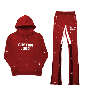 Plus Size Acid Wash Hooded <b>Tracksuit</b> Cotton Casual Jogging Set Solid Color Loose Fit Full Length Autumn Wear - Product Image 6