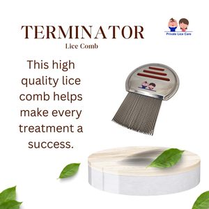 Peigne anti-poux professionnel en acier inoxydable Terminator, outil de qualité supérieure pour l'élimination des poux, adapté à tous les types de cheveux et avec logo personnalisé - Product Image 2