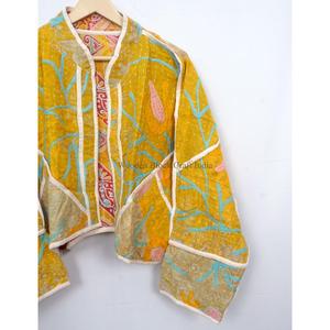 Chaqueta Kantha de Diseño 100% Algodón al por Mayor, Multicolor, Estilo Étnico, Bordada a Mano, Vintage, Tejida para Invierno - Product Image 3