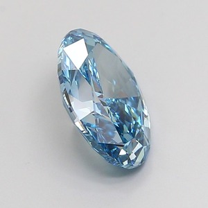 Diamant ovale de 2,54 carats, cultivé en laboratoire par CVD, couleur bleu vif fantaisie, clarté VS1, polissage excellent, pierre précieuse de luxe premium, non montée - Product Image 4