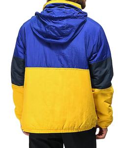 Chaqueta cortavientos personalizada para hombre talla grande 100% poliéster verano transpirable bloque de Color impermeable Casual impermeable - Product Image 2