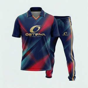 Ensemble de maillot et pantalon de cricket pour homme, modèle 2026, le plus vendu, entièrement personnalisable, imprimé par transfert thermique, uniforme anti-bactérien, séchage rapide, col en V - Product Image 5