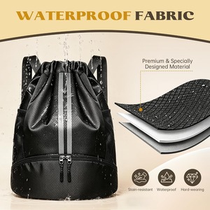 Mochila Deportiva con Cordón y Compartimento para Zapatos, Bolsa Deportiva para Fútbol, Baloncesto, Natación, Playa, Viajes, Hombres, Mujeres, Venta al Por Mayor - Product Image 4