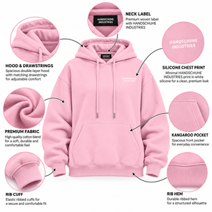 Flexible Wear <b>Women</b> <b>Pink</b> Hoodie Casual Pullover Front Logo Custom Logo Printing Fashion Pocket <b>Women</b> <b>Hoodies</b> - Product Image 5