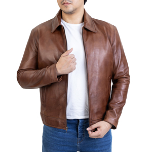 Customer Demanding <b>Winter</b> <b>Leather</b> <b>Jacket</b> for Men Soft Durable High Quality Modern Classic Outerwear Front Logo - Product Image 1