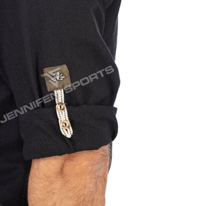 Chemise à manches longues noire pour homme, col boutonné, poche poitrine, style décontracté bavarois, chemise à carreaux en coton pour l'Oktoberfest - Product Image 5