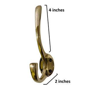 Solid Brass Wall-Mounted <b>Coat</b> <b>Hooks</b> Plant Pattern Metal Clothing <b>Hook</b> - Product Image 6