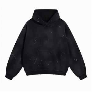 Sweat à capuche 100 % coton pour homme, délavé à l'acide, personnalisable avec logo, OEM, léger, anti-rétrécissement, à prix abordable - Product Image 5