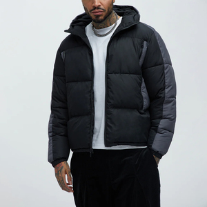 Veste matelassée unisexe personnalisée de haute qualité, style décontracté, col montant brillant, à capuche, vente en gros, toutes tailles - Product Image 3