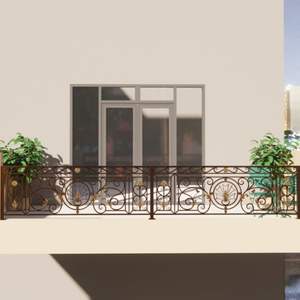 Barandillas Elegantes de Hierro Forjado para Escaleras y Balcones, Barandilla Metálica Decorativa para Hogares Modernos y Clásicos - Product Image 3