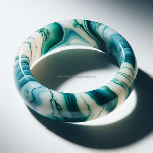 Discover Our Exclusive Collection of Gold Artisanal <b>Epoxy</b> <b>Resin</b> Bangles Vintage-Inspired Designs with Diamond Lock Pattern Gifts - Product Image 1