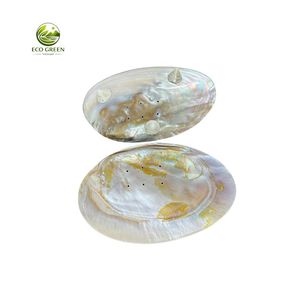 Jabonera de Nácar Natural con Incrustaciones de Oro, Hecha a Mano, Ecológica, Clásica, Soporte para Jabón, Plato de Concha Marina para Baño - Product Image 6