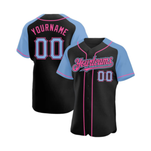 Customizable Baseball Jersey Black Light Blue Pink Sublimated Unisex Adult Short Sleeve Breathable 100% <b>Polyester</b> USA 2026 Team - Product Image 1