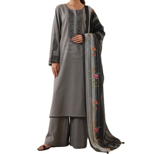 Traje Bordado Elegante de Diseño Personalizado en Talla Adulta con Dupatta, Traje Pakistaní de 3 Piezas para Mujer al por Mayor - Product Image 1