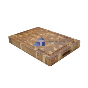 Wooden Rectangle Cutting Board Handmade Kitchen Gadget Storage Holder Single Tier - Product Image 5