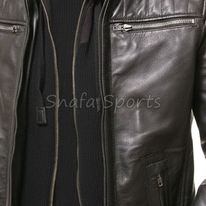 2026 Top Quality <b>Men</b> <b>Leather</b> <b>Jacket</b> Durable Casual Plain Light Weight <b>Men</b> <b>Leather</b> <b>Jacket</b> Windproof Fashion <b>Jacket</b> - Product Image 3