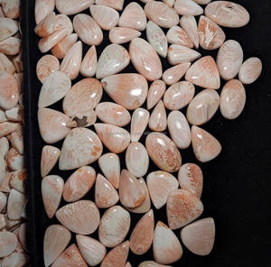 Cabochon de pierres précieuses en vrac Scolecite rose naturel poli mélange forme toutes tailles Cabochon de cristal pour la fabrication de bijoux pierres précieuses - Product Image 2