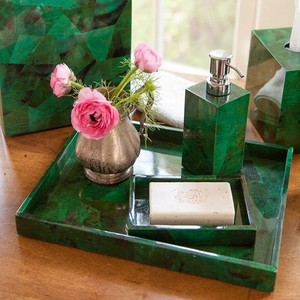 Elegante Juego de Baño de Resina Acrílica Hecho a Mano con Durabilidad, Decoración Vibrante y Elegante para el Hogar, Único y Portátil - Product Image 4