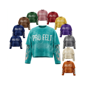 T-shirt court streetwear uni à manches courtes, coupe décontractée, tendance, respirant, à double manche imprimée, 100% coton, style hip-hop - Product Image 1