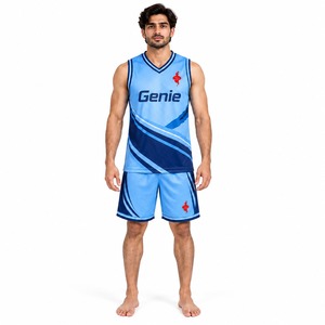 Vêtements de sport athlétiques à séchage rapide pour l'entraînement en équipe, uniformes de basket-ball professionnels, ensemble maillot et short personnalisés, respirant - Product Image 1