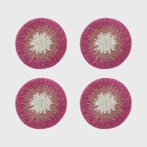 Sous-verre artisanal brodé de perles florales avec un magnifique motif brodé, idéal pour tasses à thé et mugs à café - Product Image 6