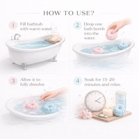 Boule de bain naturelle aux herbes, bombe de bain bio, relaxante pour la peau, hydratante, bain moussant spa, boule de bain artisanale aux huiles essentielles, bio