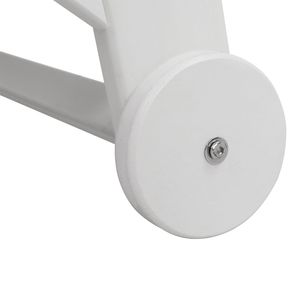 Lettino Prendisole in HDPE con Schienale 195x75.5x33cm Bianco Regolabile - Product Image 3