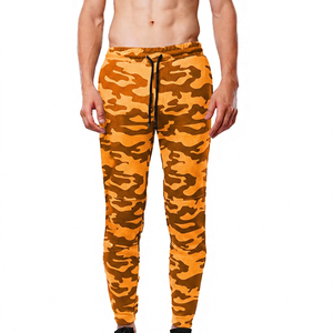 Men's Camouflage Print Sweatpants Elastic Waist Drawstring Casual Breathable Midweight Cotton <b>Spandex</b> <b>Pants</b> - Product Image 6