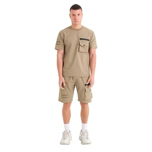Ensemble t-shirt et short en coton rayé pour homme, vêtements décontractés d'été, respirant, blanc - Product Image 3