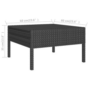 Ensemble de meubles de jardin modulaires moyens en rotin PE noir - Product Image 6