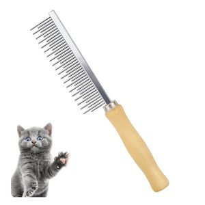Peigne de toilettage pour animaux de compagnie en acier inoxydable écologique pour chiens et chats |   Peigne démêlant professionnel anti-rouille à 48 dents - Product Image 1