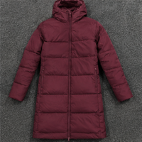 Doudoune longue à capuche unisexe, chaude pour l'hiver, en polyester matelassé, nylon, décontractée, respirante, coupe-vent, couleur unie, fermeture éclair