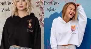 เสื้อฮู้ดครอป, เสื้อฮู้ดคนรักสุนัข, เสื้อฮู้ดคุณแม่สุนัข, เสื้อฮู้ดครอปผู้หญิง, เสื้อฮู้ดชื่อสัตว์เลี้ยง, เสื้อฮู้ดลายสุนัขตลกๆ - Product Image 6