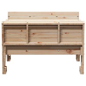 Table de pique-nique en bois de pin massif pour enfants, avec plusieurs sièges, idéale pour les jeux et le plaisir en plein air - Product Image 4