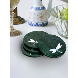 Sous-verres décoratifs écologiques en marbre, durables, lavables, en pierre naturelle, vaisselle pour la maison, la cuisine, sous-verres promotionnels - Product Image 4