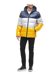 Chaqueta acolchada para hombre, chaqueta acolchada ligera de manga larga con cremallera completa, ropa de abrigo cálida de manga larga con capucha - Product Image 5