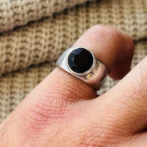 Vintage <b>Garnet</b> Brass <b>Ring</b> <b>Silver</b> Plated Classic Wholesale <b>Ring</b> For Women - Product Image 2