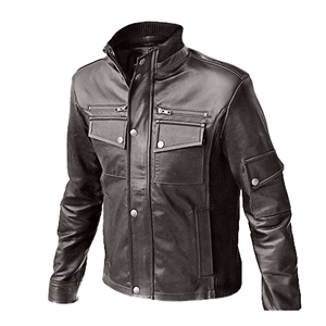 Blouson moto en cuir pour homme, coupe ajustée, fermeture éclair, style streetwear décontracté, coupe-vent, vêtement d'extérieur pour l'hiver - Product Image 4