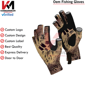 Guantes de Pesca Personalizados para Pesca de Lubina y Pesca al Aire Libre con Protección UV, Servicio OEM, Suministro Directo de Fábrica - Product Image 5