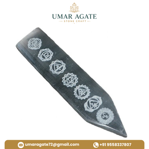 Varita de Orgón Curativa de Ágata Umar, Piedra Preciosa Natural de Gujarat, Suministro a Granel, Forma Libre, Tallada y Grabada, Religiosa - Product Image 6
