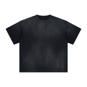 เสื้อยืดโอเวอร์ไซส์ทรงหลวมสำหรับผู้ชาย ผ้าคอตตอนพรีเมียม สไตล์สตรีทแวร์ แขนสั้น ดีไซน์ย้อนยุค - Product Image 2