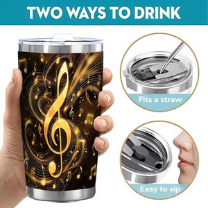 Stainless Steel Tumbler 20oz Vacuum Insulated <b>Reusable</b> <b>Cup</b> For Home Daily Use - Product Image 5