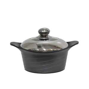 Casserole en aluminium antiadhésive avec couvercle en acier inoxydable, compatible induction, pour la cuisson des soupes, ustensile de cuisine - Product Image 1