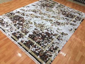 Alfombra de Lana Hecha a Mano, Estilo Persa Vintage Roja, Alfombra de Pelo Denso y Suave, Revestimiento de Piso de Primera Calidad - Product Image 2