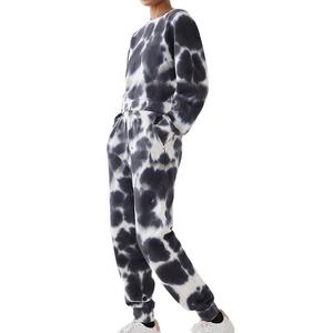 Ensemble de survêtement tie-dye haut de gamme en gros, sweat-shirt et pantalon surdimensionnés personnalisés pour les vêtements de sport, utilisation en extérieur, léger et confortable - Product Image 3